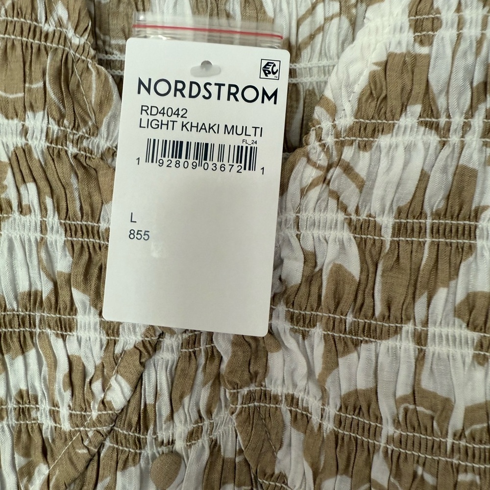 August Sky neutral colors Floral Maxi Dress Sleeveless Boho Cottagecore Size L - Picture 6 of 8